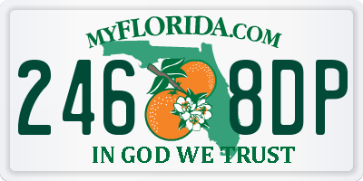 FL license plate 2468DP
