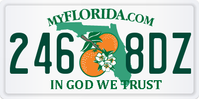 FL license plate 2468DZ