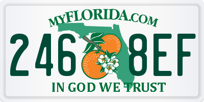 FL license plate 2468EF