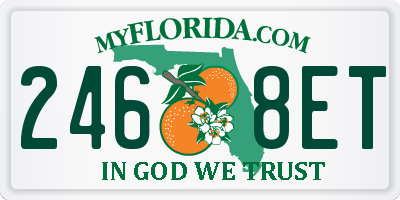 FL license plate 2468ET