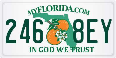 FL license plate 2468EY