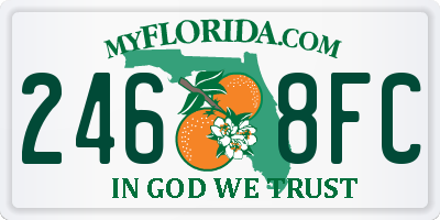 FL license plate 2468FC