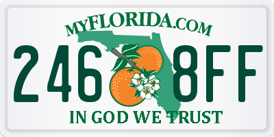 FL license plate 2468FF
