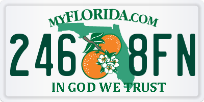 FL license plate 2468FN
