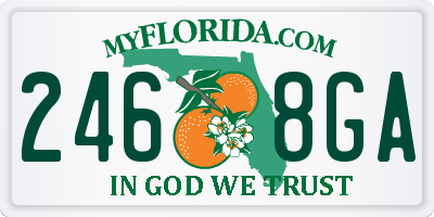 FL license plate 2468GA