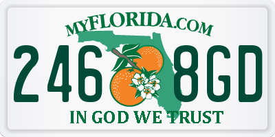 FL license plate 2468GD