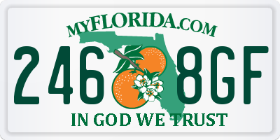FL license plate 2468GF