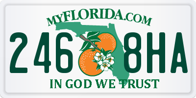 FL license plate 2468HA