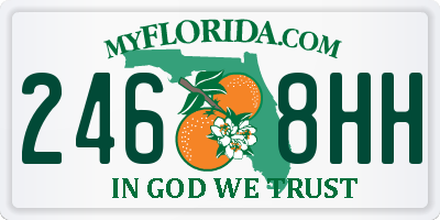 FL license plate 2468HH