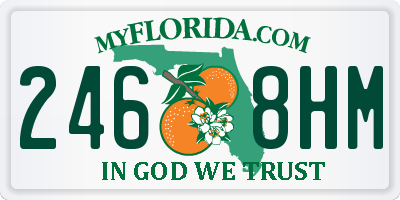 FL license plate 2468HM