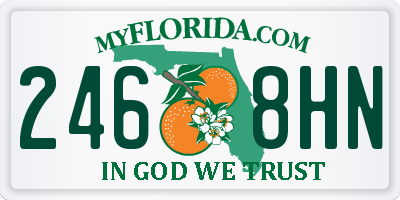 FL license plate 2468HN