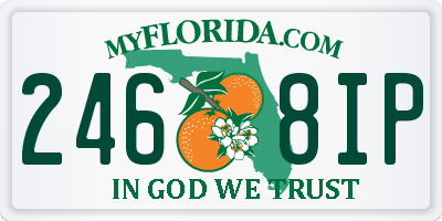 FL license plate 2468IP