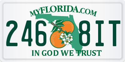 FL license plate 2468IT