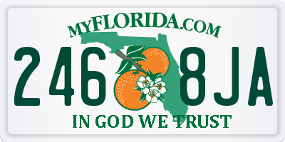 FL license plate 2468JA
