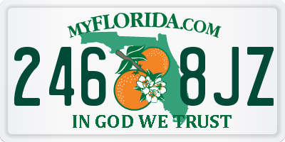FL license plate 2468JZ