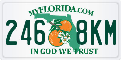 FL license plate 2468KM
