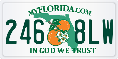 FL license plate 2468LW