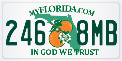 FL license plate 2468MB