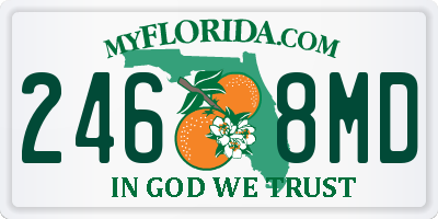 FL license plate 2468MD