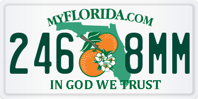FL license plate 2468MM