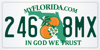 FL license plate 2468MX