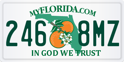 FL license plate 2468MZ