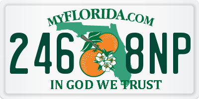 FL license plate 2468NP