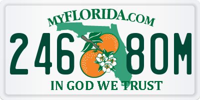 FL license plate 2468OM