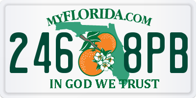 FL license plate 2468PB