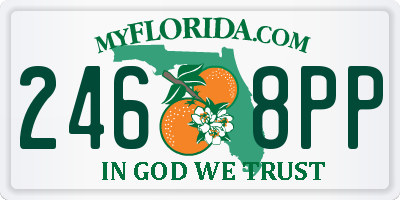 FL license plate 2468PP
