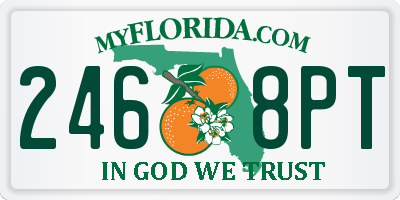 FL license plate 2468PT