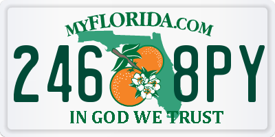FL license plate 2468PY