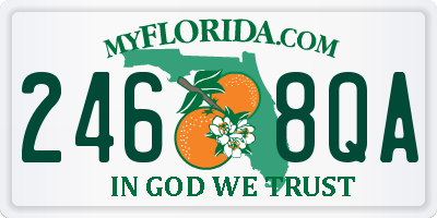 FL license plate 2468QA