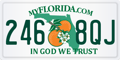 FL license plate 2468QJ