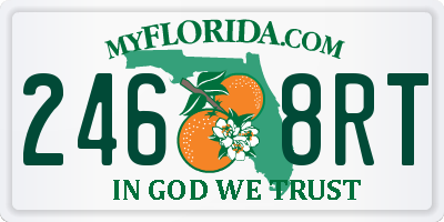 FL license plate 2468RT
