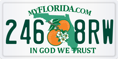 FL license plate 2468RW