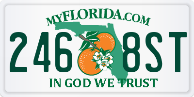 FL license plate 2468ST