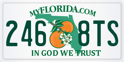 FL license plate 2468TS