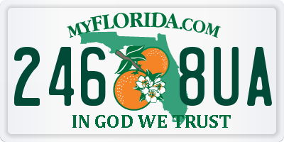 FL license plate 2468UA