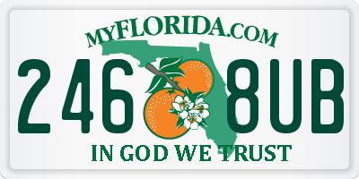 FL license plate 2468UB