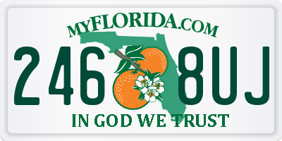 FL license plate 2468UJ