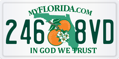 FL license plate 2468VD