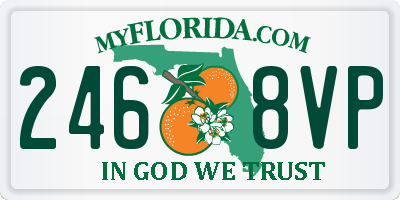 FL license plate 2468VP