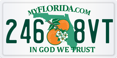 FL license plate 2468VT
