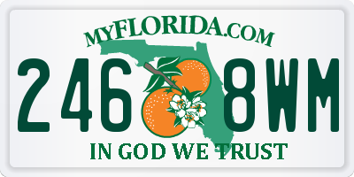 FL license plate 2468WM