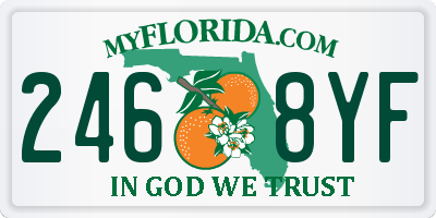 FL license plate 2468YF