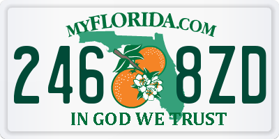 FL license plate 2468ZD