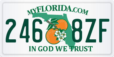 FL license plate 2468ZF
