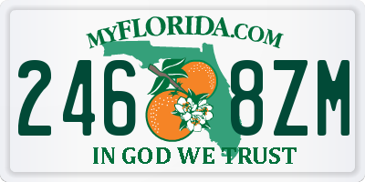 FL license plate 2468ZM