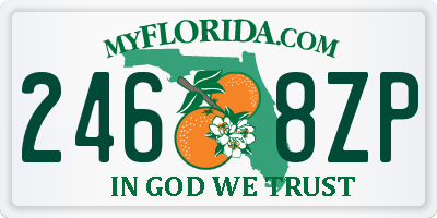 FL license plate 2468ZP
